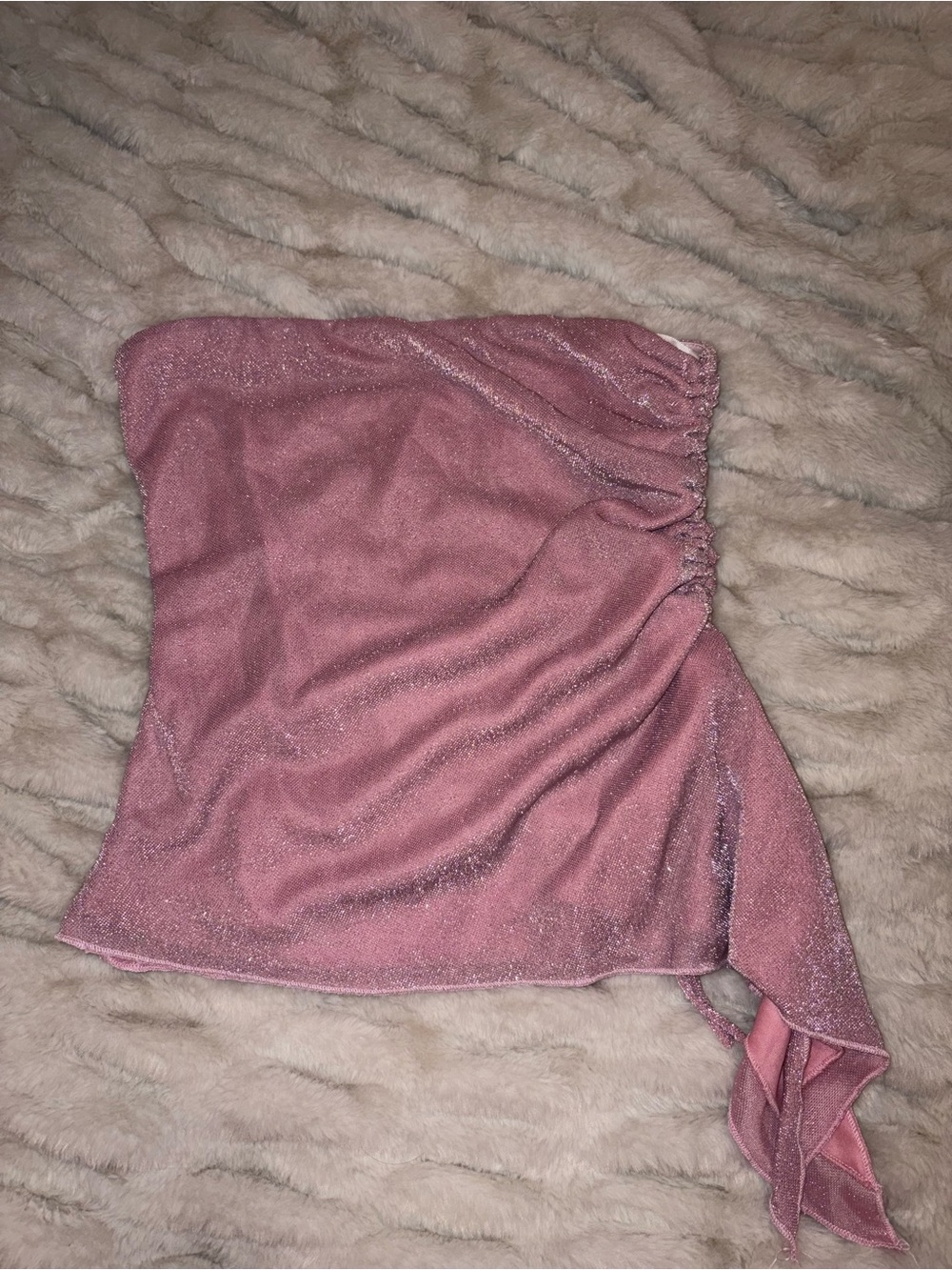 Hello Molly Pink Cropped Sleeveless Top